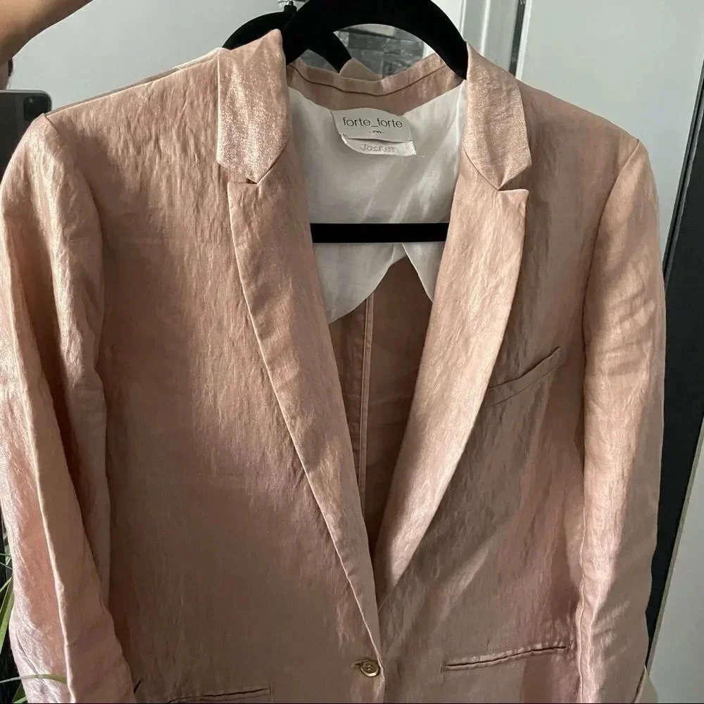 Forte Forte "Iridescent" jacket in satiny linen. - Picture 2 of 15